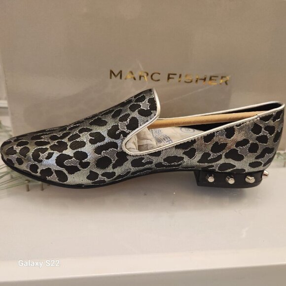 Marc Fisher Studded Slip-On Loafers Abree 3 Silver Multi. NIB. Size 5 - Picture 6 of 11